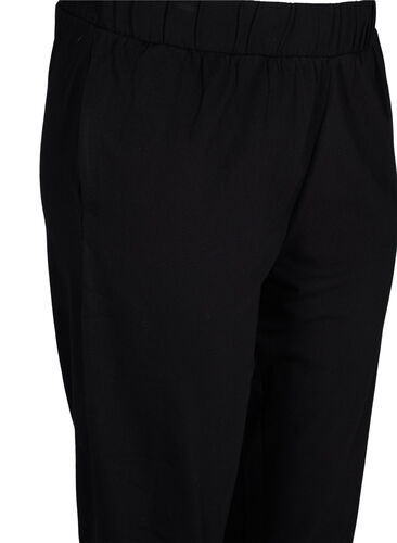 Pysjamasbukser i bomull, Black, Packshot image number 2