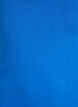 Ensfarget basic topp i bomull, Bl&aring;, Packshot image number 2