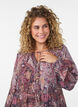 Midikjole med paisley-trykk og elastisk midje, Lilla, Model image number 2