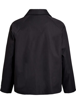 Zizzi Kort trenchcoat med lommer, Svart, Packshot image number 1