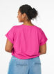 Kortermet T-skjorte i bomullsblanding, Rosa, Model image number 2
