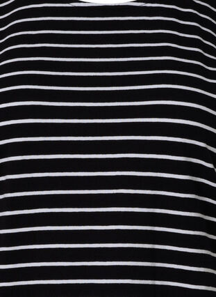 T-skjorte i bomull med striper, Black W. Stripe, Packshot image number 2