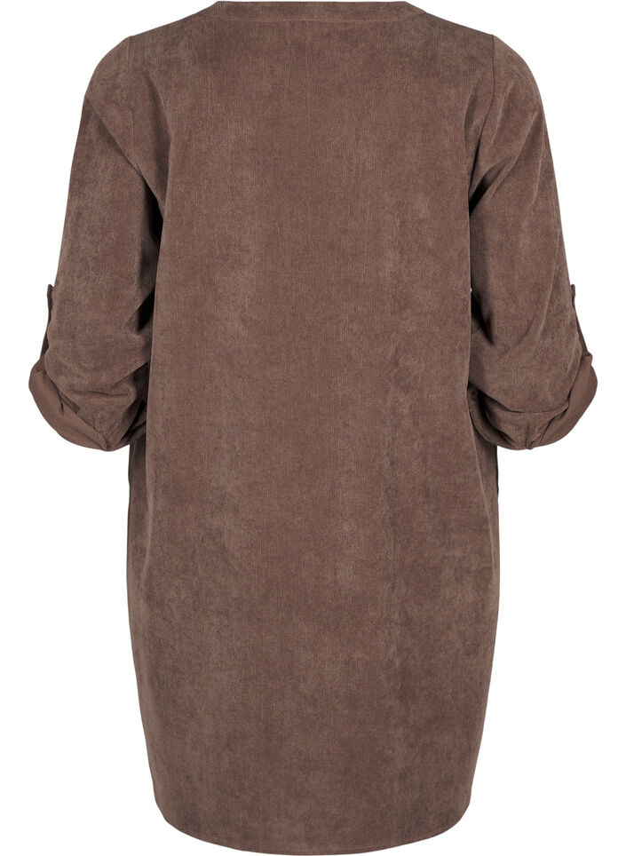 Fløyelskjole med glidelåsdetalj, Chocolate Martini, Packshot image number 1