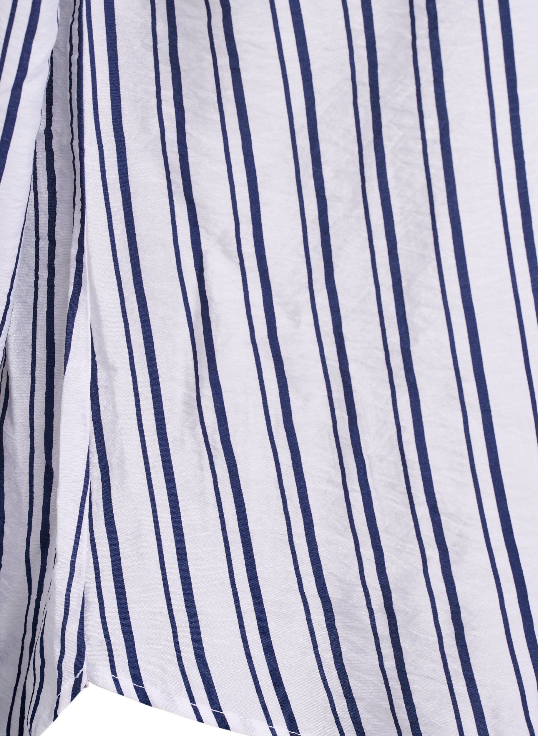 Zizzi FLASH - Stripete skjortebluse med V-hals, Hvit, Packshot image number 3