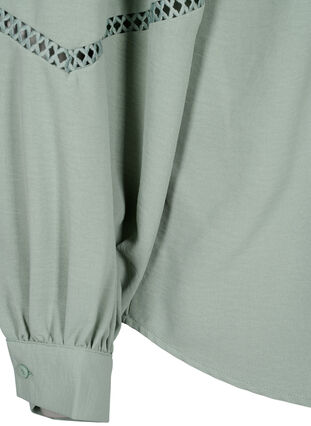 Skjortebluse med heklede detaljer, Green Bay, Packshot image number 3