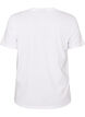 Bomulls T-skjorte med tekstmerke, Hvit, Packshot image number 1