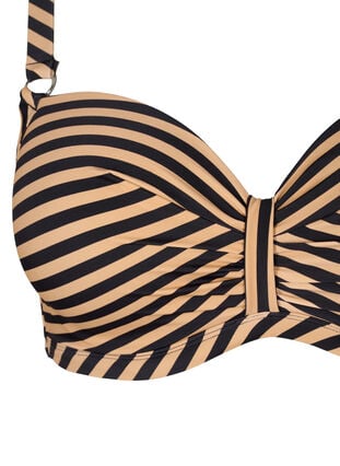 Zizzi Bikinioverdel med bøyle og mønster, Brun, Packshot image number 2