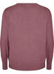 Strikkebluse med rund hals, Rosa, Packshot image number 1