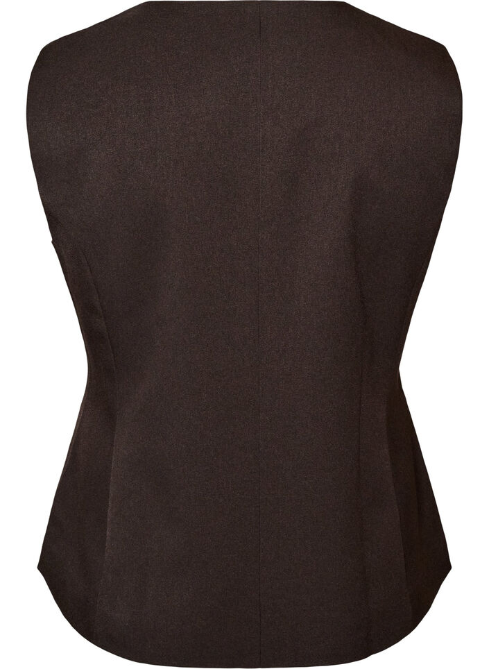 Vest med knappelukking, Brun, Packshot image number 1