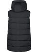 Lang vest med hette og lommer, Svart, Packshot image number 1