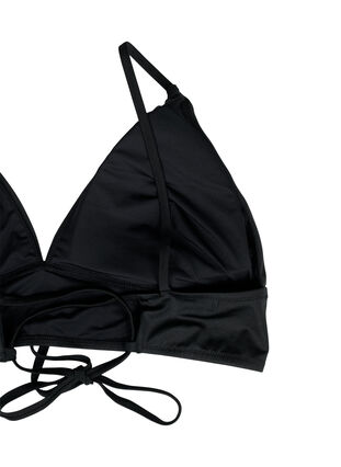 Bikinitopp med avtagbare pads og knytebånd i ryggen, Black, Packshot image number 3