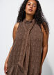 Midikjole i chiffon med leopardtrykk og et knytebelte, Brun, Model image number 2