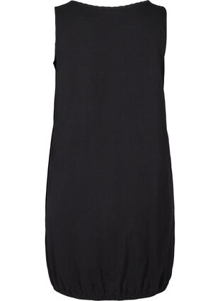 Ermeløs kjole i bomull, Black, Packshot image number 1