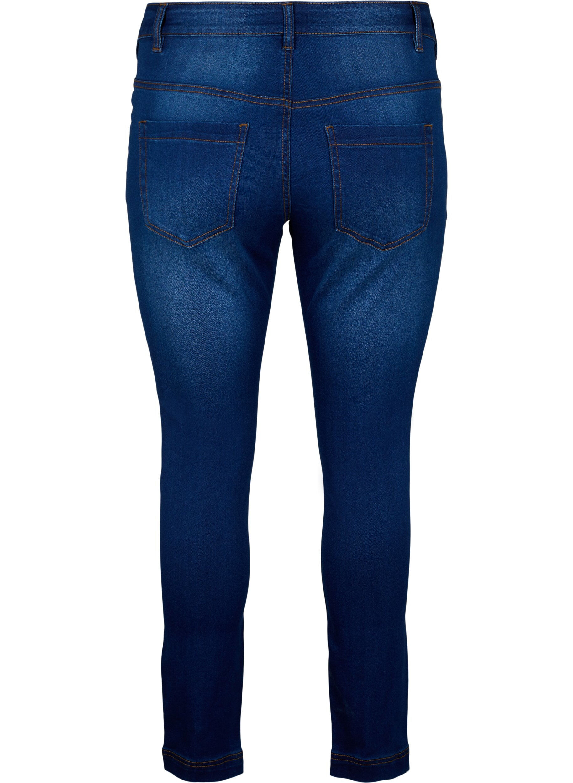 Zizzi Viona jeans med normal midje, Bl&aring;, Packshot image number 1