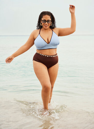 ZizziVendbare bikinitruser med regular waist, Brun, Image image number 0