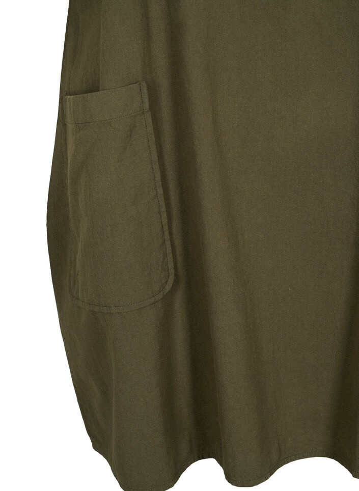 FLASH - kortermet tunika i bomull, Forest Night, Packshot image number 3