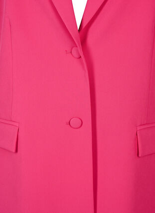 Zizzi Klassisk blazer med knappelukking, Pink Yarrow, Packshot image number 2