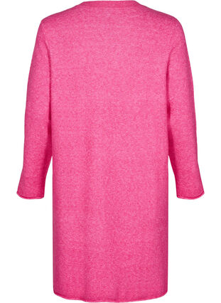 Zizzi Strikket kjole med splitter, Raspberry Rose Mel., Packshot image number 1
