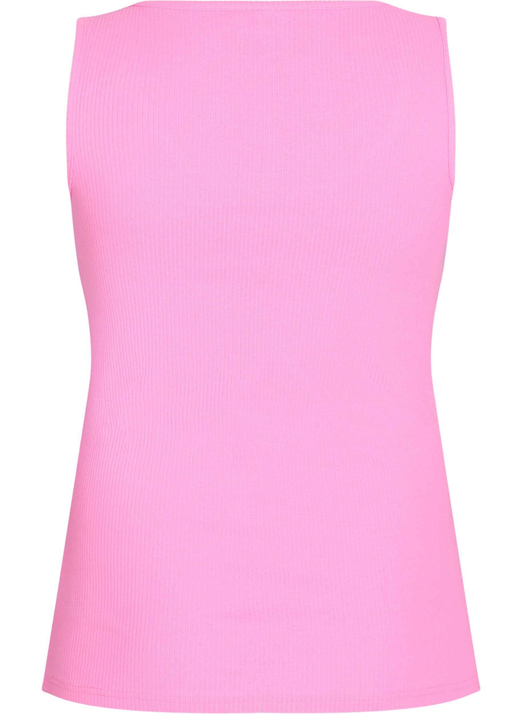 Zizzi Singlet med strass og smal passform, Rosa, Packshot image number 1