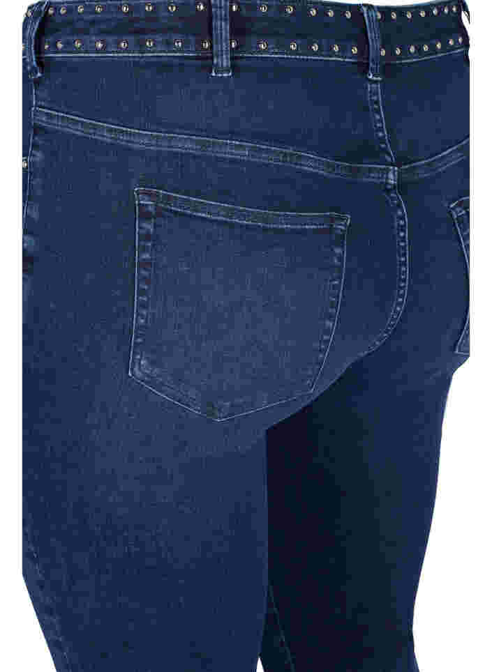 Super slim Amy jeans med nagler, Dark blue, Packshot image number 2