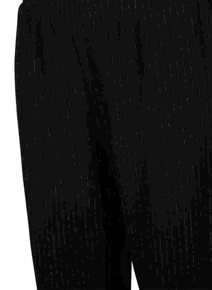Bukse med vidde og lurex, Black w. Lurex, Packshot image number 2