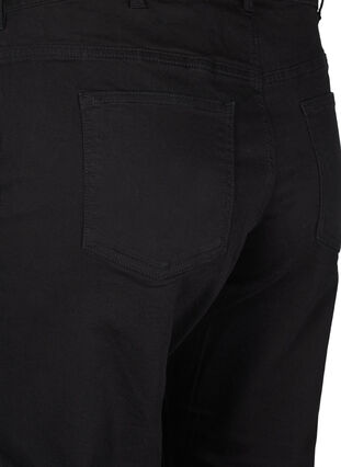 Cropped Vera jeans med rett passform, Black, Packshot image number 3