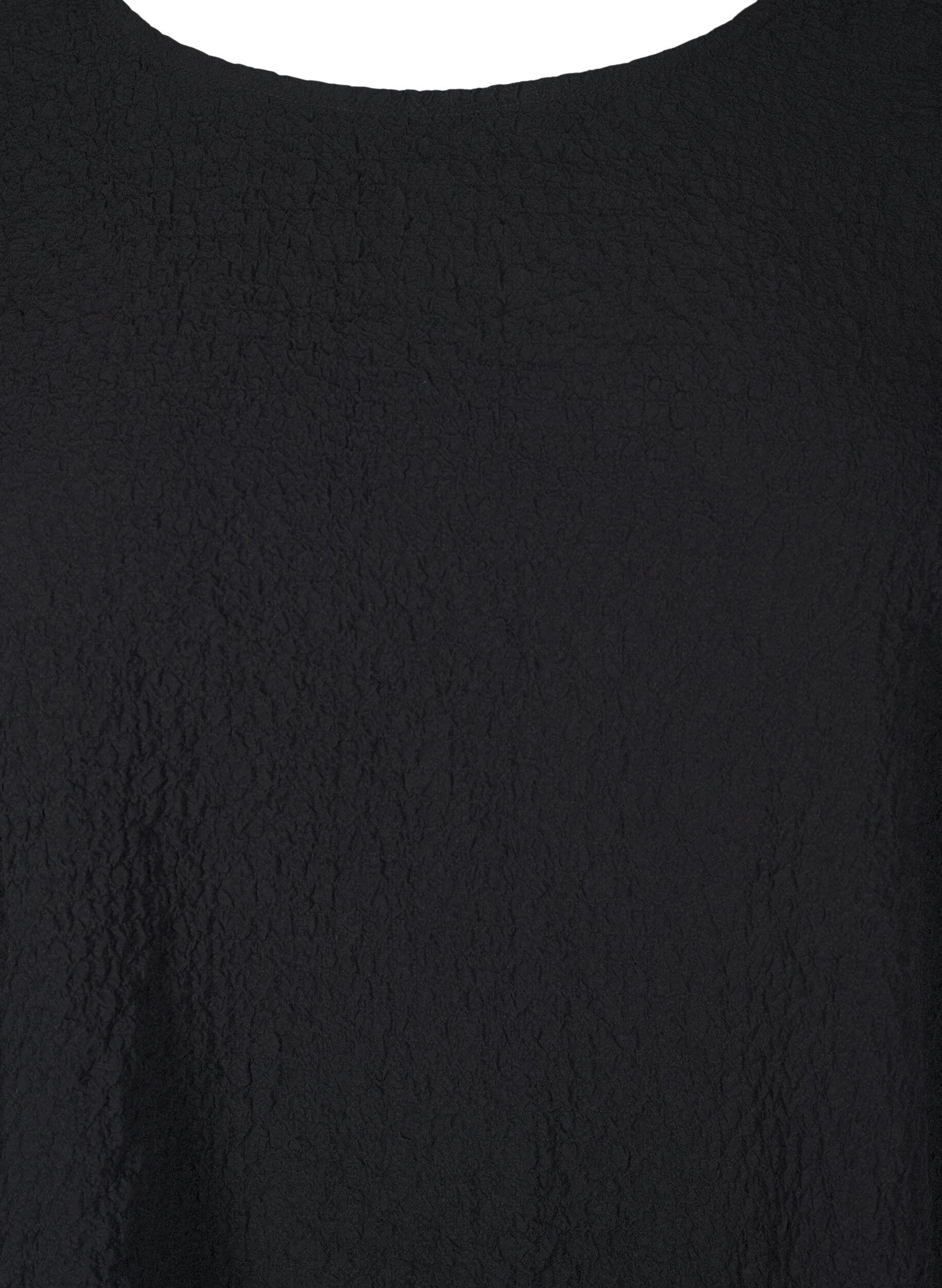 Zizzi FLASH - Langermet tunika med rund hals, Svart, Packshot image number 2