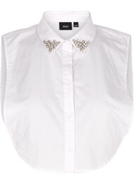 Skjortekrage med pyntestener, Bright White