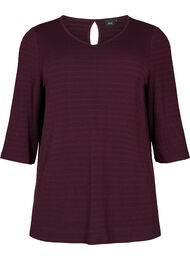 Bluse med 3/4-ermer og V-hals, Winetasting