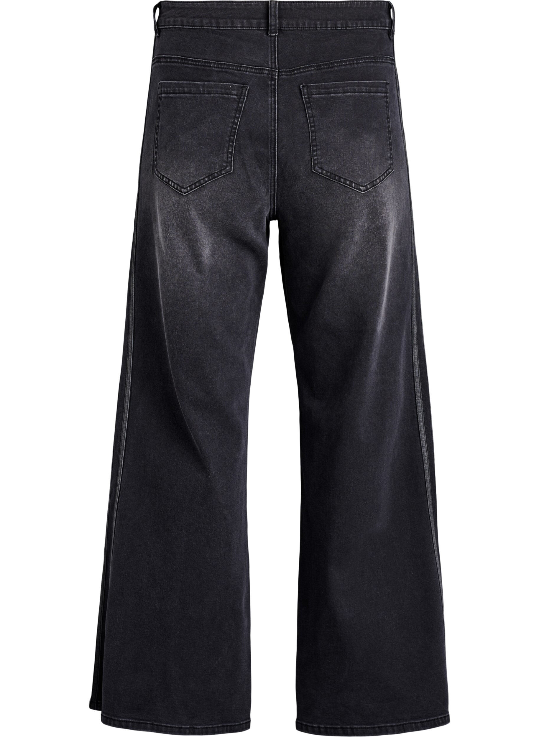 ZizziWide fit jeans med vertikale denimdetaljer, Gr&aring;, Packshot image number 1