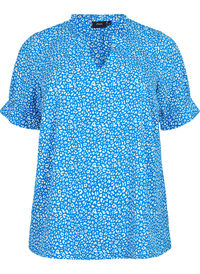 Kortermet bluse med print