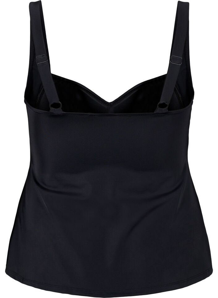 Tankini med drapering, Svart, Packshot image number 1