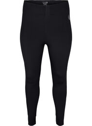 Avkortet treningstights med lomme, Black