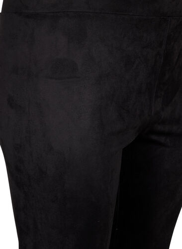 Tights i imitert semsket skinn, Black, Packshot image number 2