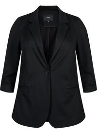 Blazer med 3/4-lange ermer, Black Blazer med 3/4-lange ermer