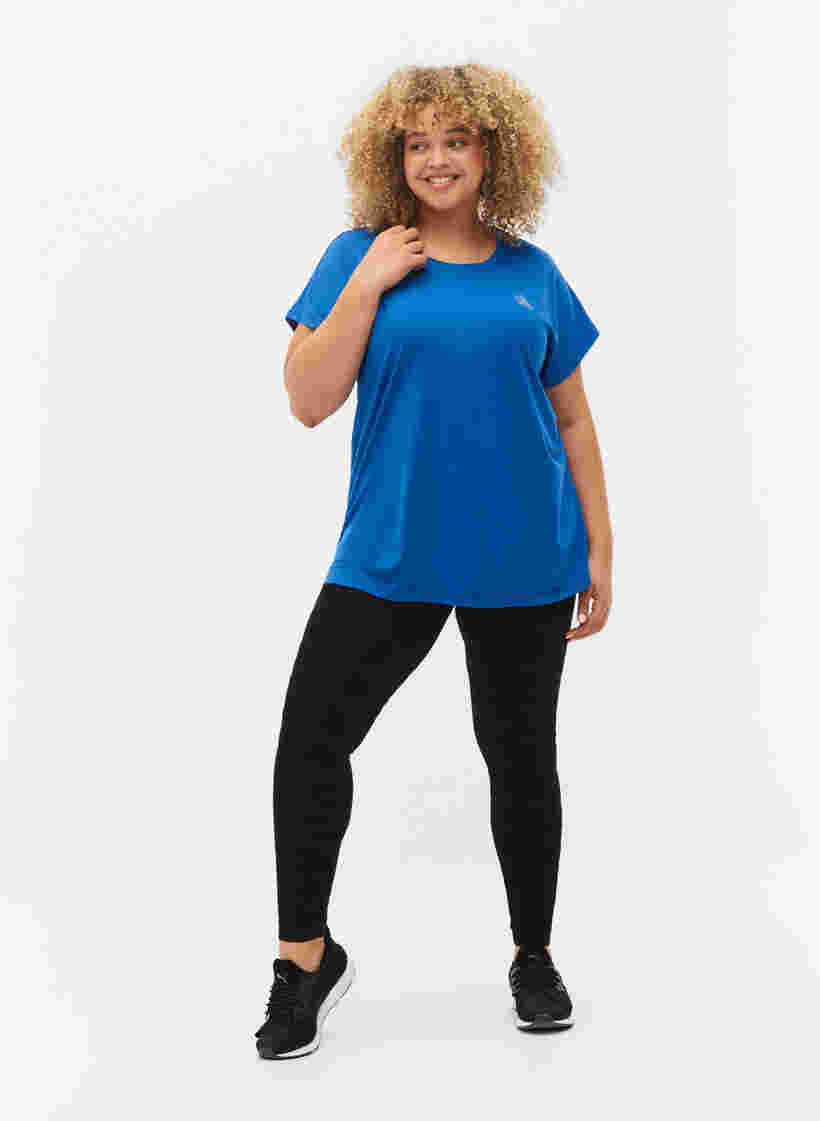 Kortermet trenings T-skjorte, Lapis Blue, Model image number 2