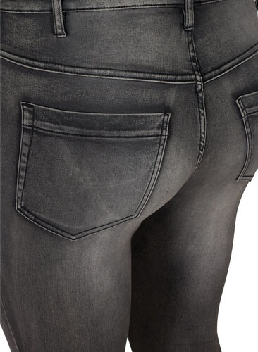 Super slim Amy jeans med høyt liv, Dark Grey Denim, Packshot image number 3