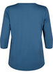 Treningsbluse med 3/4-ermer, Bl&aring;, Packshot image number 1