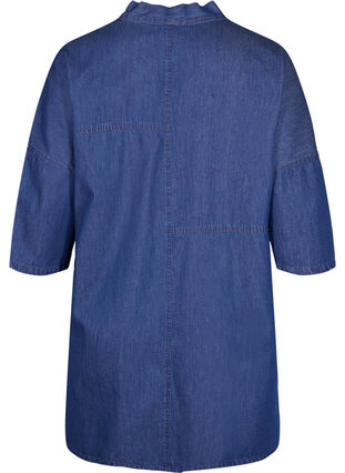Kimono i denim med 3/4-ermer, Medium Blue Denim, Packshot image number 1