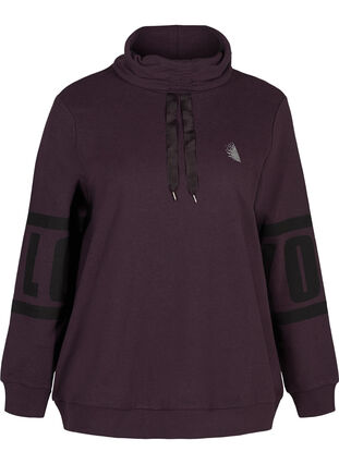 Sweatshirt med høy hals, Blackberry Wine, Packshot image number 0