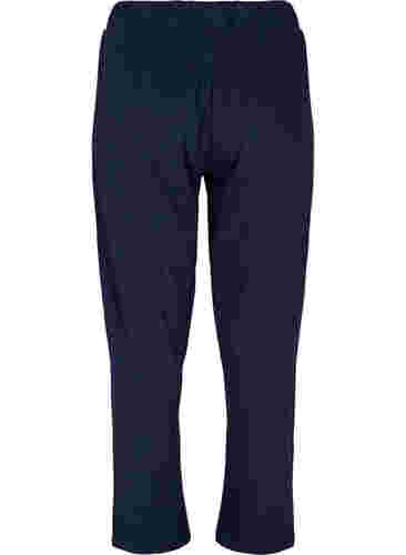 Pysjamasbukser i bomull med mønster, Navy Blazer, Packshot image number 1