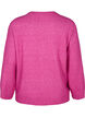 Strikket bluse med rund hals og midtsøm, Fuchsia Red Mel., Packshot image number 1