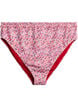 Blomstret tai bikini truse med rynket kant, Rosa, Packshot image number 0