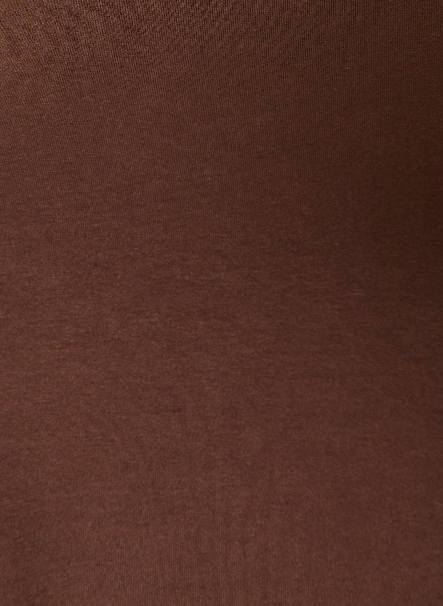ZizziBasis jersey bluse med lange ermer, Brun, Packshot image number 2