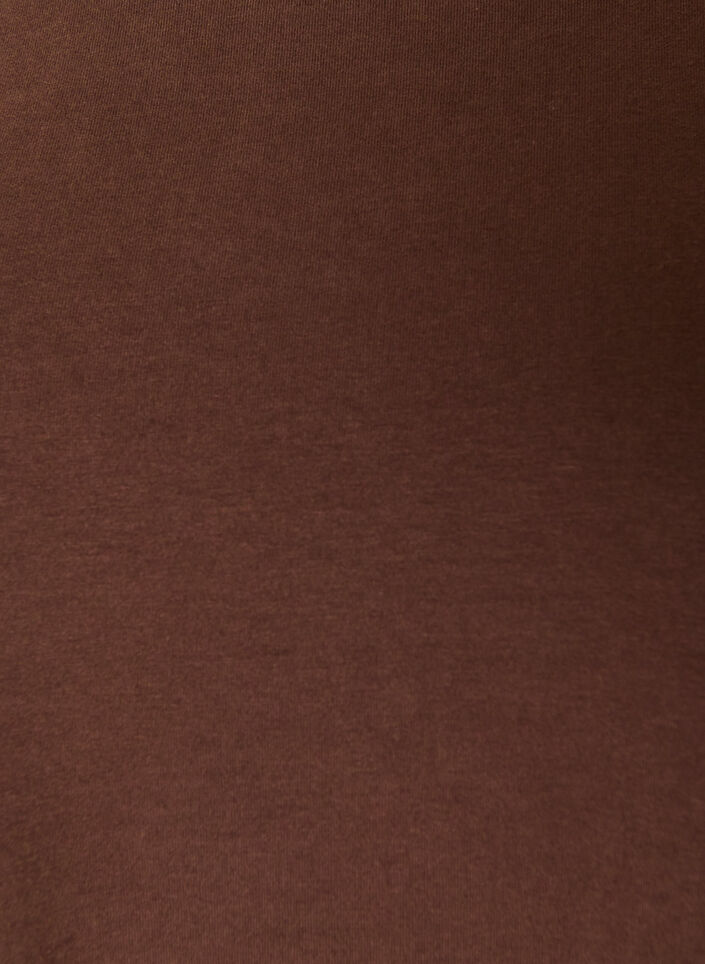 Basis jersey bluse med lange ermer, Brun, Packshot image number 2