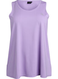 Ensfarvet treningstopp med rund hals, Lavender