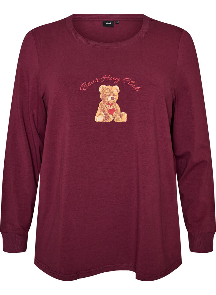 Nattbluse med et trykk, 2421, Packshot image number 0