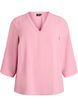 Bluse med 3/4 ermer, Rosa, Packshot image number 0