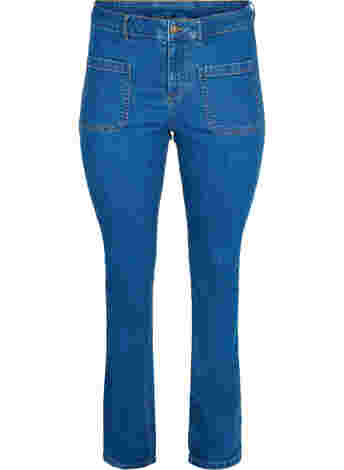 Ellen bootcut jeans med store lommer