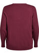 Strikket bluse med rund hals, R&oslash;d, Packshot image number 1